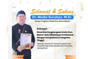 Dosen Ilmu Komunikasi UNSERA Raih Anugerah Press Card Number One (PCNO) pada HPN 2026