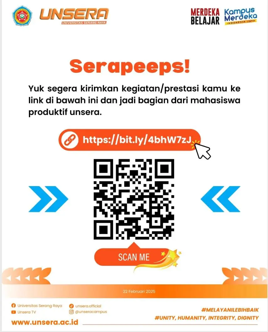 Jadi Mahasiswa Produktif? Yuk Tunjukkan Prestasimu Bersama UNSERA!